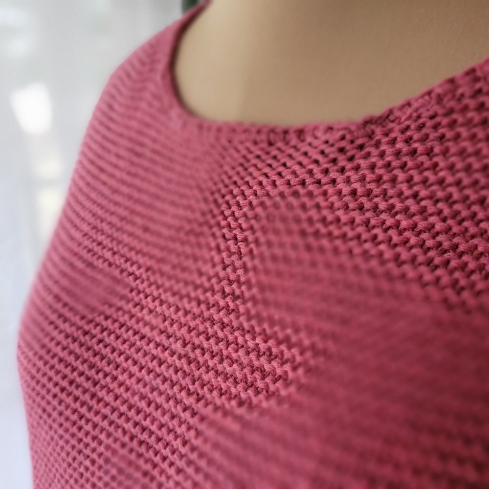 Women's Boden Salmon Pink Waffle Knit Crewneck Sweater Size 6 - Picture 5 of 10